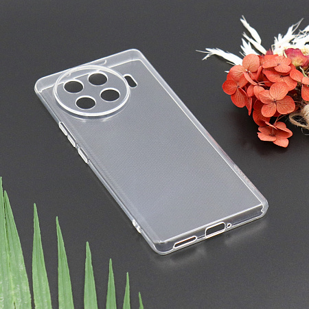 Чехол силиконовый для TECNO Spark 20 Pro + (4G), с защитой камеры, X-CASE, прозрачный