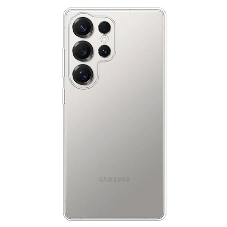 Чехол силиконовый для Samsung Galaxy S25 Ultra (5G), с защитой камеры, X-CASE, прозрачный
