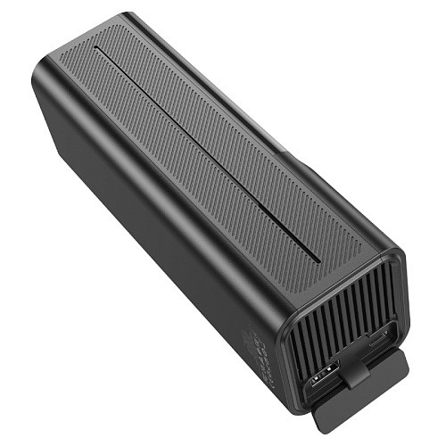 Автомобильный насос ZP7, HOCO, с аккумулятором (5000mAh, 2 колеса 205/55/R16 0-2.5Bar) и дисплеем, черный