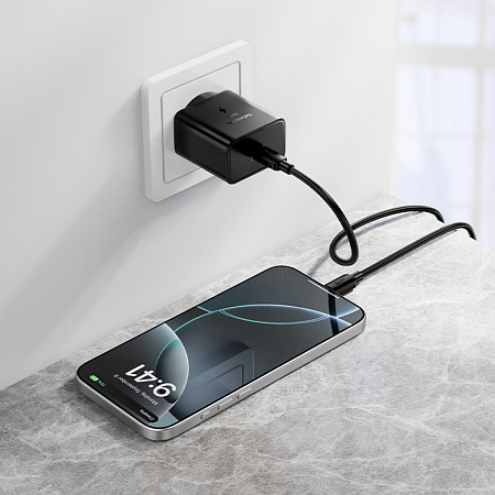 Сетевое зарядное устройство, 1 PD 45W (N77), HOCO, черный