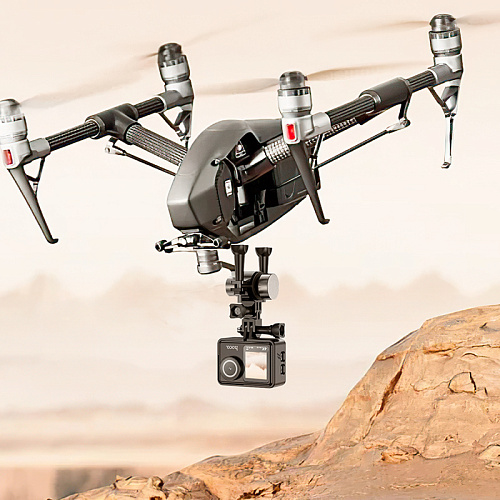 Cпортивная камера DV101 с двумя дисплеями, НOCO, черный