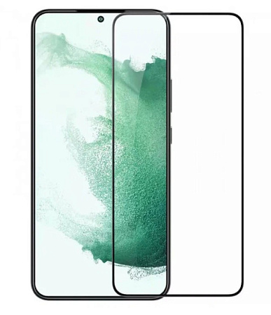 Защитное стекло на Samsung Galaxy S22 Plus/S23 Plus, полный клей, черное, X-CASE