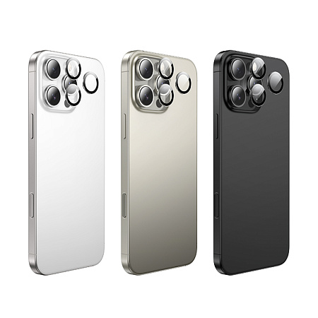 Защитное стекло для iPhone 16 Pro/16 Pro Max, V15, HOCO, на заднюю камеру, титановое золото