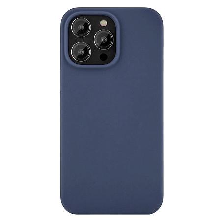 Чехол-накладка для iPhone 14 Pro Max, Silicon Case, без лого, темно-синий