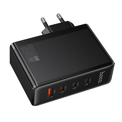 Сетевое зарядное устройство, 3 PD 65W/30W + 1 USB 18W (N85), HOCO, черный