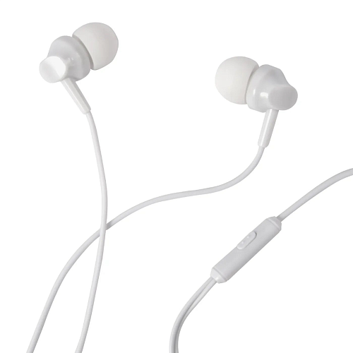 Проводные наушники M14 Universal Earphone, вакуумные с микрофоном, HOCO, белые