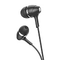 Проводные наушники M76 Maya universal earphones, HOCO, вакуумные с микрофоном, черные