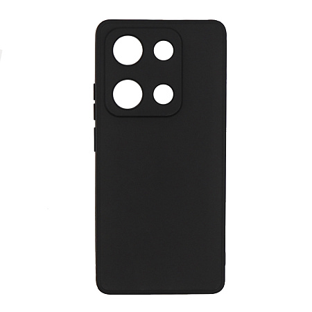 Чехол силиконовый для Xiaomi Redmi Note 14S (4G), с микрофиброй внутри, с защитой камеры, X-CASE, черный