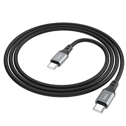 Кабель Type-C на Type-C, HOCO, X86, 1м, силиконовый, 60W, черный