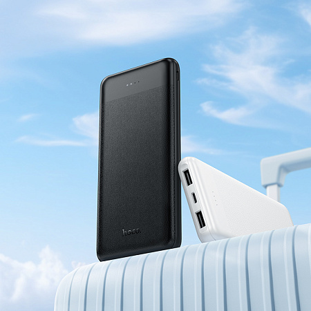Универсальный Доп. Аккумулятор 10000mAh, J153, HOCO, выход: 2 USB (5V/2A), черный