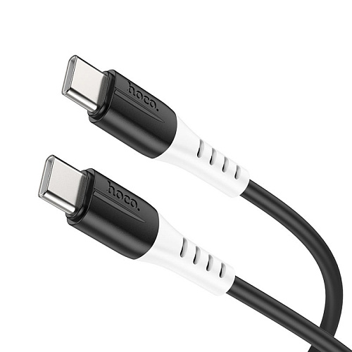Кабель Type-C на Type-C, HOCO, X82, силиконовый, 1м, 60W, черный