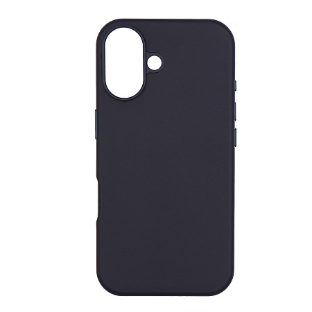 Чехол-накладка для iPhone 16, экокожа, магнитный (MagSafe), без лого, X-CASE, синий