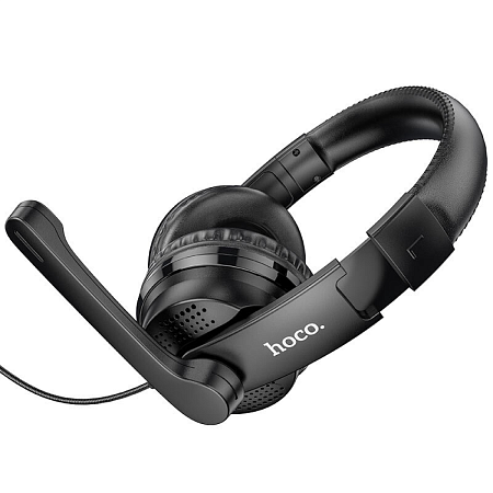 Проводные наушники W103, HOCO, игровые с микрофоном, черные