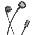 Проводные наушники M115, с микрофоном, Lightning, HOCO, черный