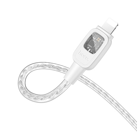Кабель Lightning to Type-C (PD), HOCO, U124, 1.2м, силиконовый, серый