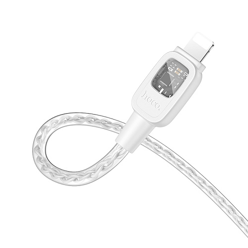 Кабель Lightning to Type-C (PD), HOCO, U124, 1.2м, силиконовый, серый