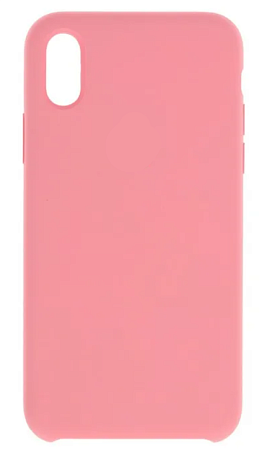 Чехол-накладка для iPhone XS Mas, Silicon Case, бледно-розовый
