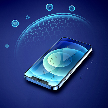 Защитное стекло на iPhone 12 Pro Max (6.7) G777, HOCO, anti-static, черное