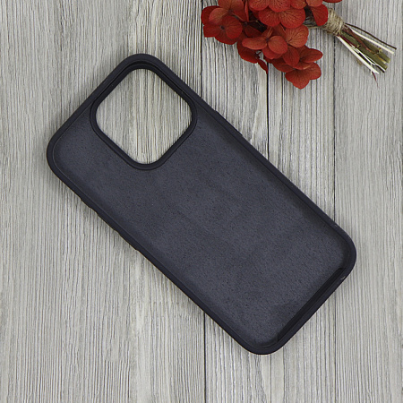 Чехол-накладка для iPhone 15 Pro Max, Silicon Case, магнитный (MagSafe), без лого, X-CASE, угольно-серый