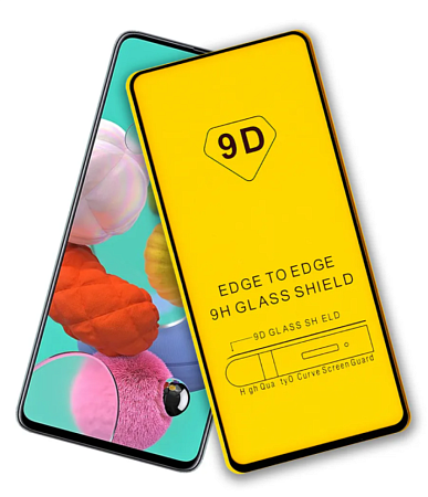 Защитное стекло на Samsung Galaxy S21 FE, 9D, черное, X-CASE