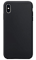 Чехол-накладка для iPhone X/XS, Silicon Case, без лого, черный