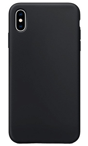 Чехол-накладка для iPhone X/XS, Silicon Case, без лого, черный