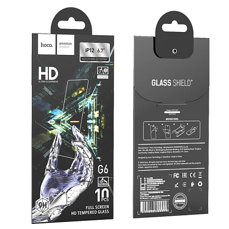 Защитное стекло на iPhone 12 Pro Max (6.7) G6, HOCO, прозрачное