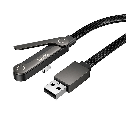 USB Кабель Type-C, HOCO, U150, 1.2м, 3A, с подставкой, черный