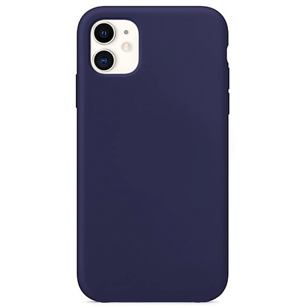 Чехол - накладка для iPhone 11, Silicon Case, без лого, темно-синий