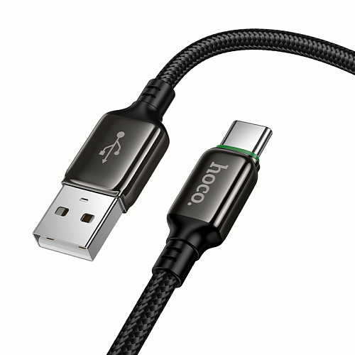 USB Кабель Type-C, HOCO, X127, 1м, оплетка, черный