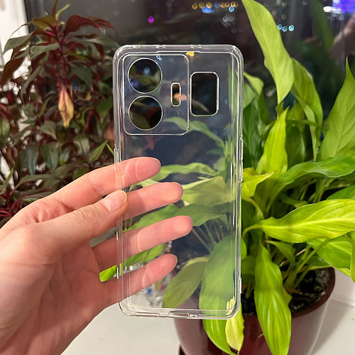 Чехол силиконовый для Realme GT Neo 5, с защитой камеры, X-CASE, прозрачный