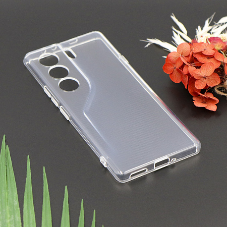 Чехол силиконовый для TECNO Camon 40 Pro (5G), с защитой камеры, X-CASE, прозрачный