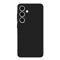 Чехол силиконовый для Samsung Galaxy S24 FE, с микрофиброй внутри, с защитой камеры, X-CASE, черный