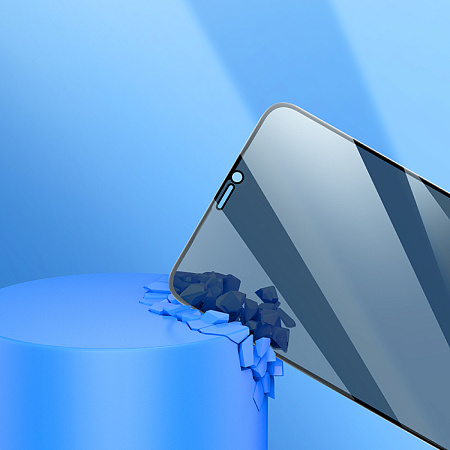 Защитное стекло на iPhone XR/11 (A777 Plus), HOCO, антишпионское, черное