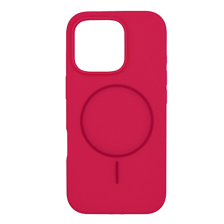 Чехол-накладка для iPhone 16 Pro Max, Silicon Case, магнитный (MagSafe), без лого, X-CASE, ярко-розовый
