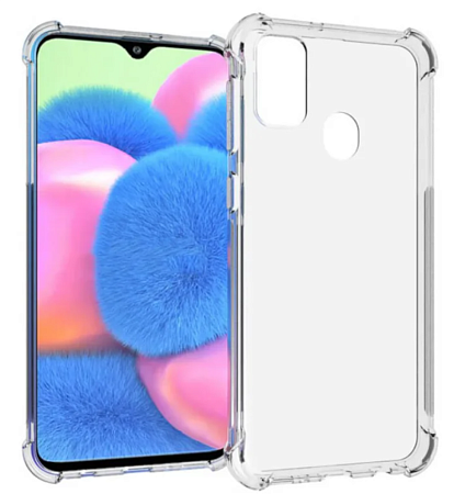 Чехол силиконовый для Samsung Galaxy M31 (2020), усиленные края, X-CASE, прозрачный