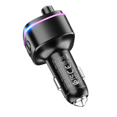Bluetooth FM модулятор, E62, HOCO, 1 PD 20W+1 QC3.0+1 USB, черный