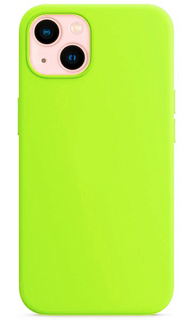 Чехол - накладка для iPhone 13, Silicon Case, без лого, салатовый