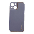 Чехол силиконовый для iPhone 13 mini (5.4), Graceful Leather series, HOCO, фиолетовый