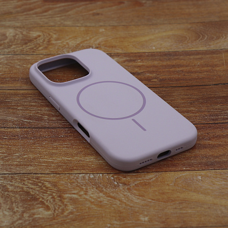 Чехол-накладка для iPhone 16 Pro Max, Silicon Case, магнитный (MagSafe), без лого, X-CASE, сиреневый