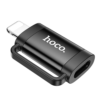 Переходник с Lightning (папа) на Type-C (Мама), HOCO, UA31B, черный