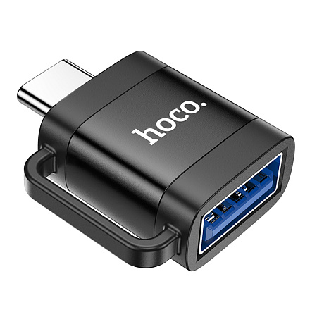Переходник OTG Type-C на USB, UA31C, HOCO, черный