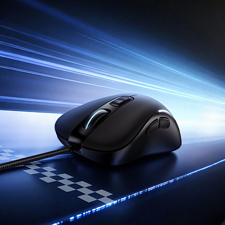 Проводная мышь игровая, GM601, HOCO, вес 115 г, черный