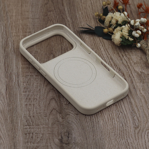 Чехол-накладка для iPhone 17 Pro Max, Silicon Case, магнитный (MagSafe), без лого, X-CASE, бежевый