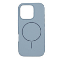 Чехол-накладка для iPhone 16 Pro Max, Silicon Case, магнитный (MagSafe), без лого, X-CASE, светло-голубой