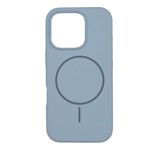 Чехол-накладка для iPhone 16 Pro Max, Silicon Case, магнитный (MagSafe), без лого, X-CASE, светло-голубой