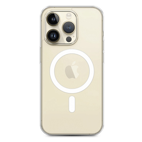 Чехол силиконовый для iPhone 14 Pro Max (6.7), Магнитный (MagSafe), X-CASE, прозрачный
