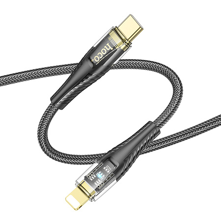 Кабель Lightning to Type-C (PD), HOCO, U121, 1м, черный