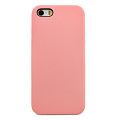 Чехол - накладка для iPhone 5 Leather Case, розовый