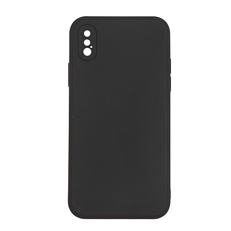 Чехол силиконовый для iPhone X/XS, с микрофиброй внутри, с защитой камеры, X-CASE, черный